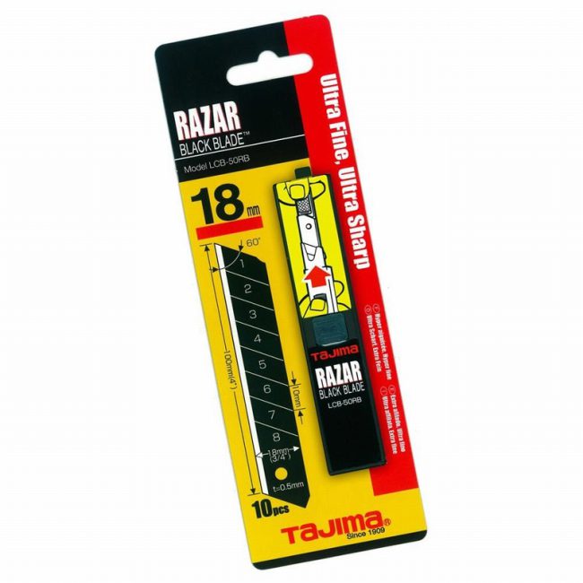 Tajima Snap Blades Razar Black 18mm