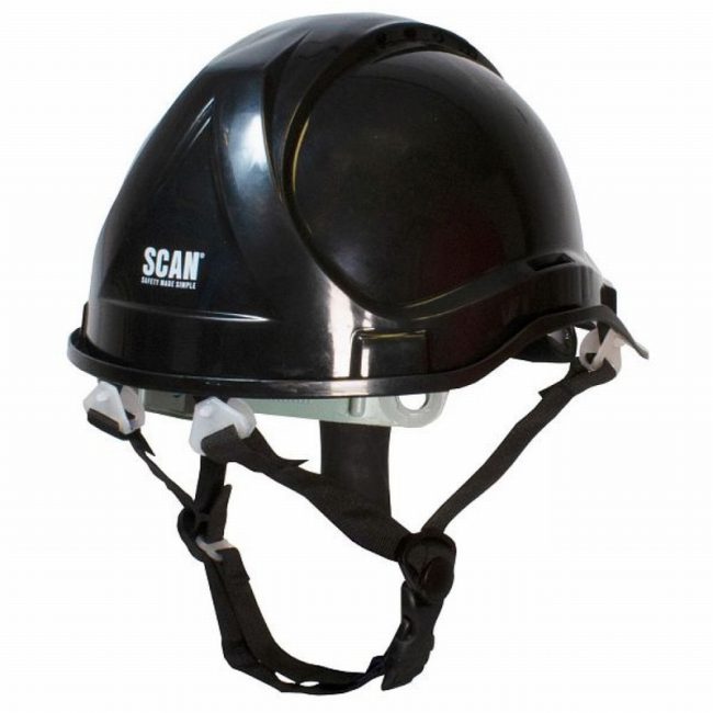 Scan SCAPPESHSPBK Short Peak Safety Helmet Hat Black - Image 2