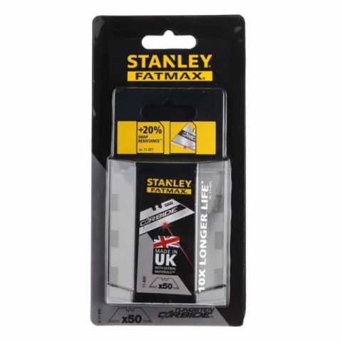 Stanley STA811800 FatMax Carbide Utility Blades – Pack of 50