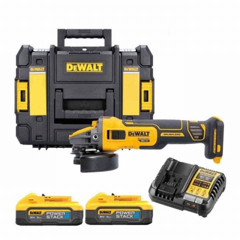 Dewalt DCG409H2T 18V XR Brushless 125mm Grinder Flexvolt Kit