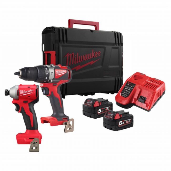 Milwaukee M18FPP2A3-502X Fuel Combi & Impact Twin Kit