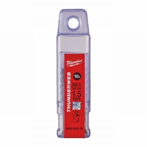 Milwaukee 4932352378 1.5x40mm HSS-G Thunderweb Drill Bits – 10pc