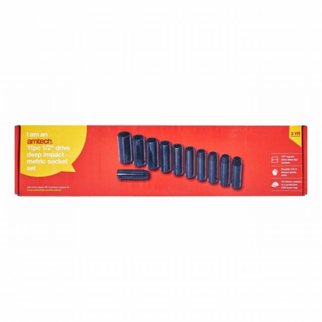 Amtech I7205 11pc 1/2 Deep Impact Socket Set - Image 3