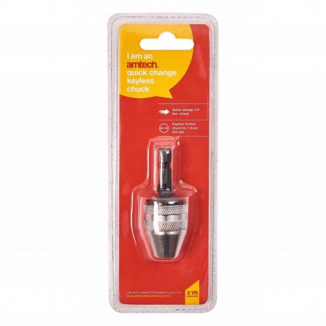 Amtech V1278 1/4" (6.5mm) Quick Change Keyless Chuck - Image 3