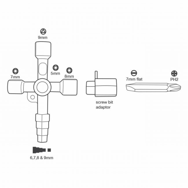 Amtech S4602 Universal Utility Key Multi Functional Key - Image 3
