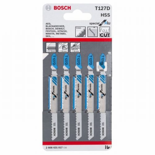 Bosch 2608631017 T127D For Aluminium Jigsaw Blades – 5pc
