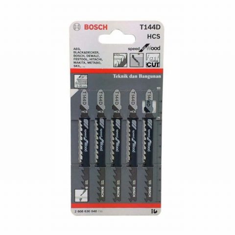 Bosch 2608630040 T144D Speed for Wood Jigsaw Blades – 5pc