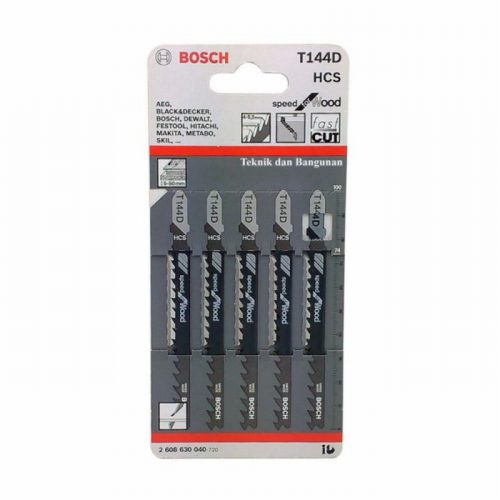Bosch 2608630040 T144D Speed for Wood Jigsaw Blades – 5pc