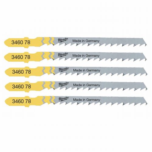 Milwaukee 4932346078 Wood Curve T244D Jigsaw Blades – 5pc