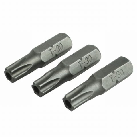 Faithfull FAISBT3025 T30 x 25mm S2 Steel Security Bits – 3pc