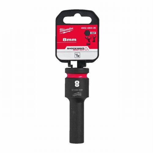 Milwaukee 4932480326 8mm 1/2” SHOCKWAVE Impact Deep Socket