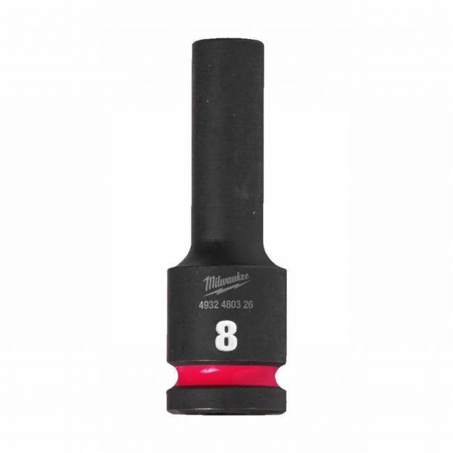 Milwaukee 4932480326 8mm 1/2'' SHOCKWAVE Impact Deep Socket - Image 2