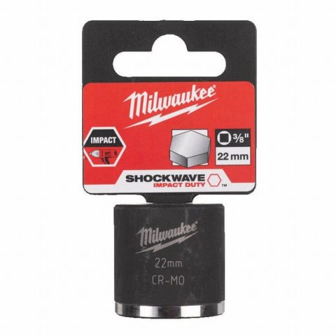 Milwaukee 4932478020 22mm 3/8” SHOCKWAVE Drive Impact Socket