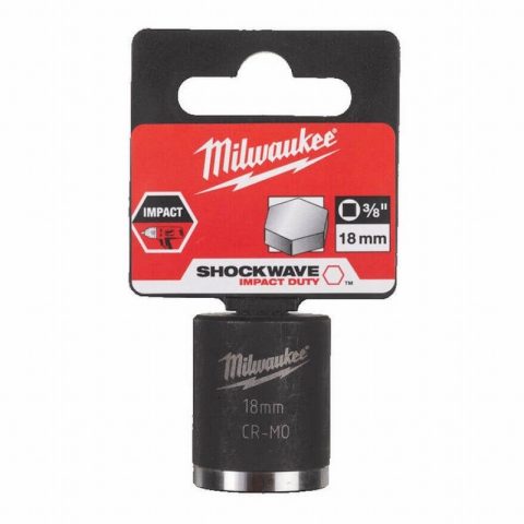 Milwaukee 4932478017 18mm 3/8” SHOCKWAVE Drive Impact Socket