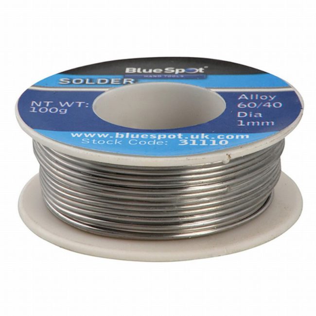 BlueSpot Tools B/S31110 100g 60/40 Flux Covered Solder