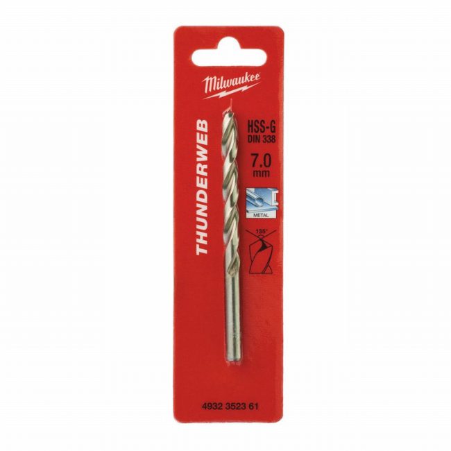 Milwaukee 4932352361 7.0x109mm HSS-G Thunderweb Metal Drill Bit