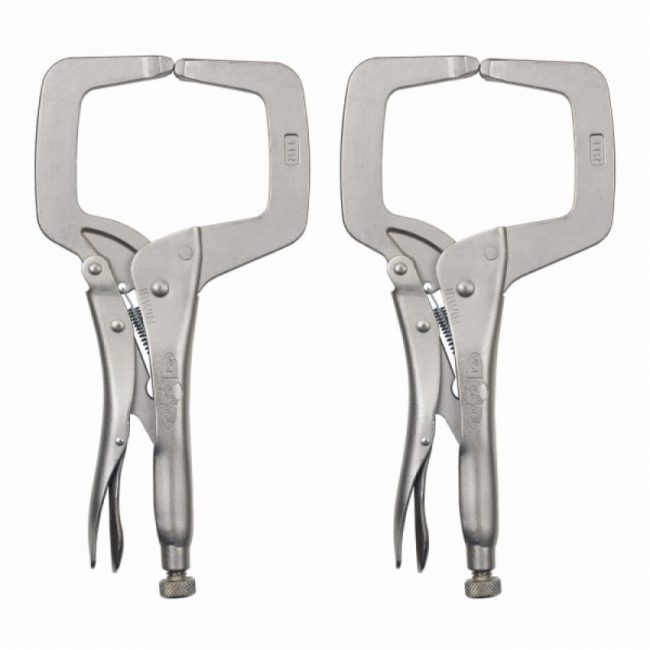 Irwin VIS6R 150mm Vise Grip Locking C Clamp Regular – Pack of 2