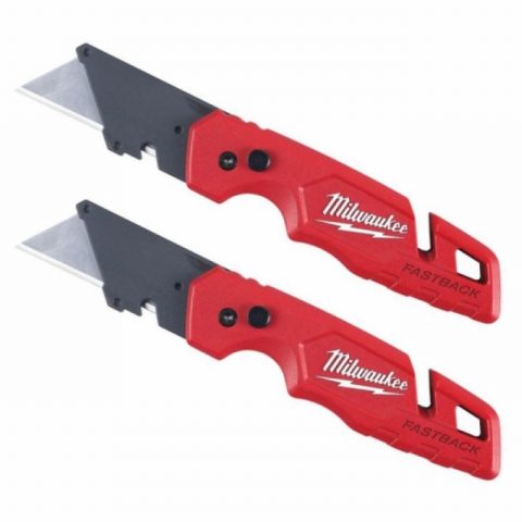 Milwaukee 4932471358 Fastback Flip Utility Knife with Blade –2pc