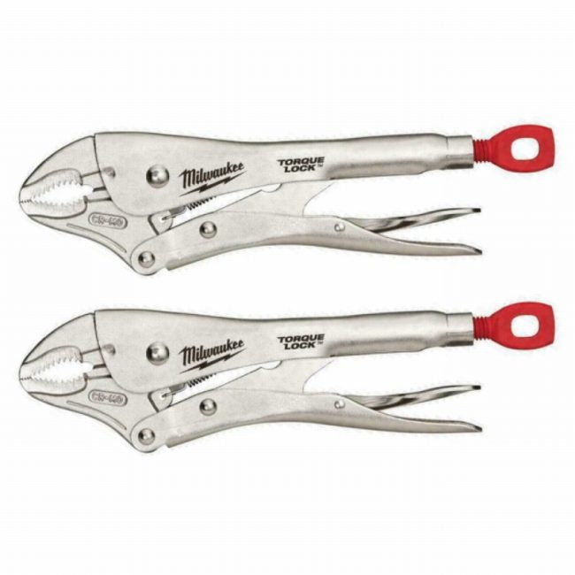 Milwaukee 4932471725 Torque Lock Curved Jaw Locking Pliers – 2pc