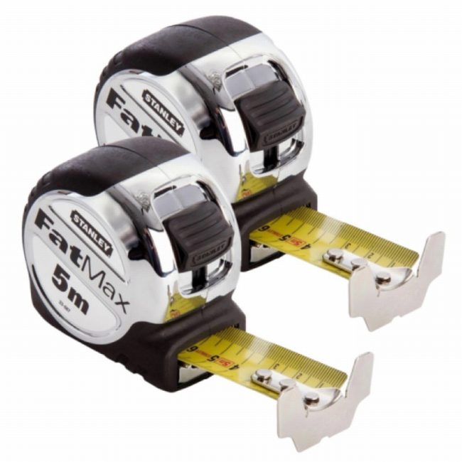Stanley STA033887 FatMax Tape Measure 5m Metric – Pack of 2