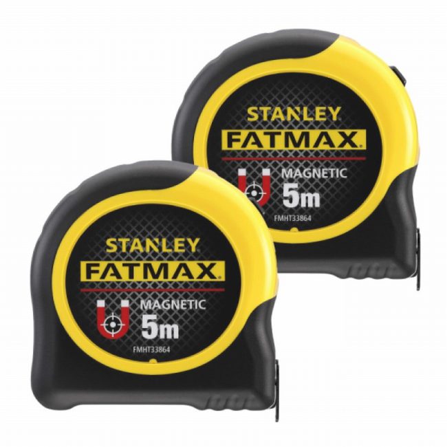 Stanley STA033864 5m FatMax Magnetic Tape Measure Metric – 2pc
