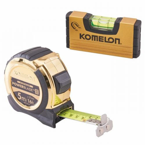 Komelon MPT57EML 5m (16ft) Powerblade Tape & Magnetic Mini-Level
