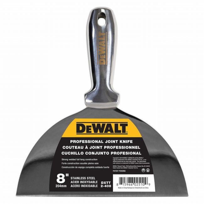 DeWalt DDW2408 200mm 8" Stainless Steel Jointing/Filling Knife