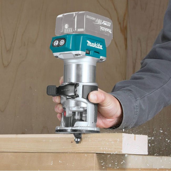 Makita DRT50ZJX3 18V LXT Brushless Router/Trimmer - Body & Bases - Image 5