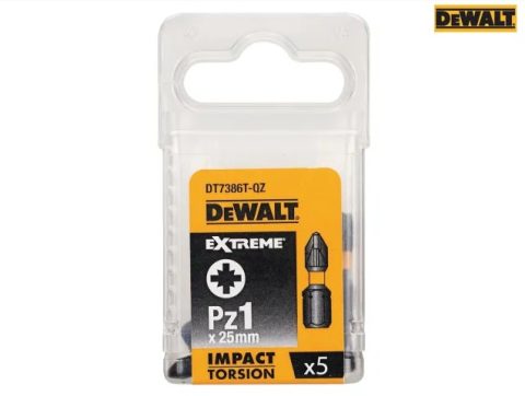 DeWalt DT7386T-QZ Extreme Impact Torsion Bits PZ1 x 25mm – 5pc