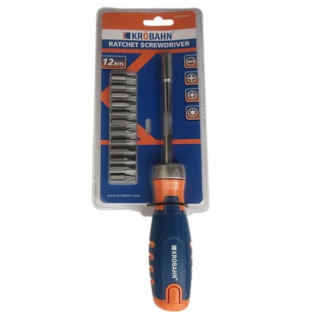 Krobahn KB-RTSD0012 RATCHET SCREWDRIVER SET 12 BITS