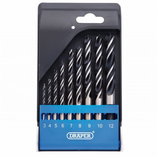 Draper 12426  Brad Point Drill Bit Set - 9 Piece