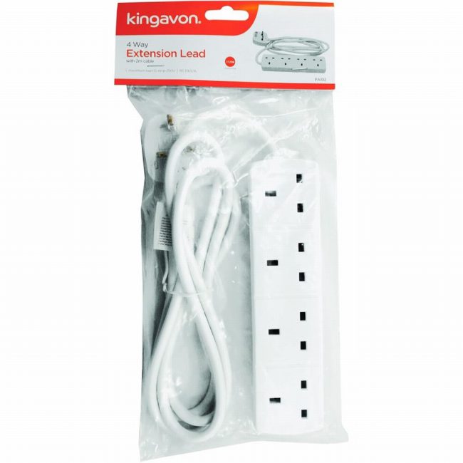 Kingavon BB-PA102  2m  4-Way Extension Lead Cable