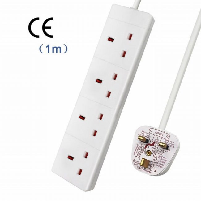EXTRASTAR 48  1m 4 Gang Unswitched Extension Lead