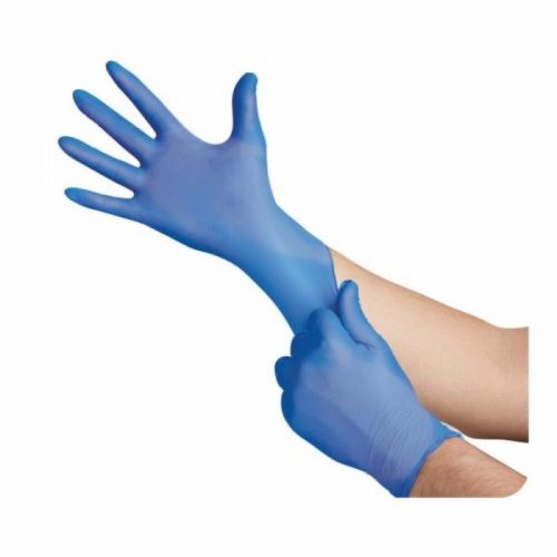 ORN Harpy-L-9 Classic PF Blue Vinyl Gloves (Box 100)