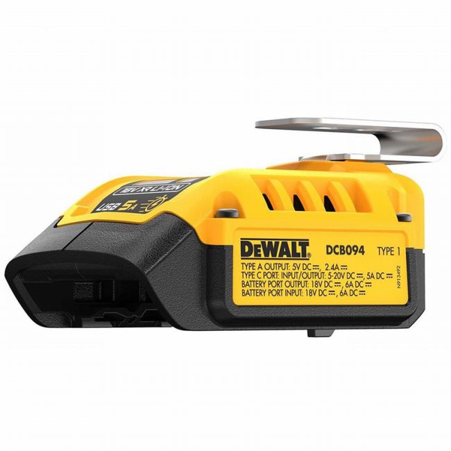 Dewalt DCB094 240V USB 18V Power Delivery Charging Kit - Image 2