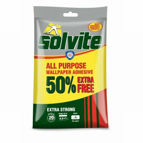 SOLVITE 965297  4.5 ROLLS + 50% All Purpose Wallpaper Adhesive