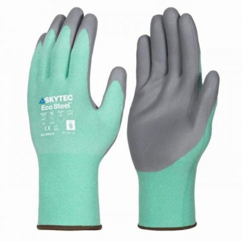 Skytec SKG00098EB Eco Steel Green Polyester Work Gloves