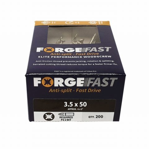 ForgeFast FORFFP3550Y 3.5x50mm Pozi Performance Wood Screw-200pc