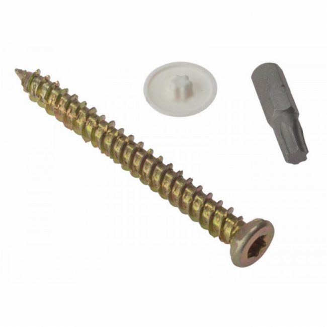 ForgeFix FORCFS72  7.5 x 72mm Concrete Frame Screw ZYP - Box 100