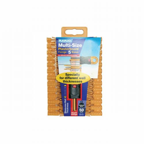 Plasplugs PLAMNF555 Multi-Size Plasterboard Fixings – Pack of 50