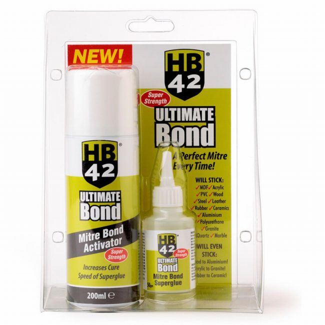 HB42  HB42UB Ultimate Mitre Bond Activator & Superglue Kit
