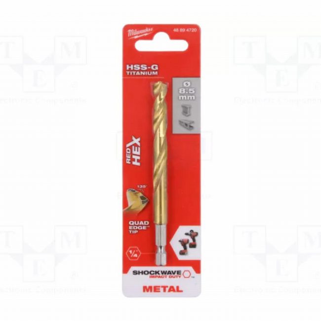 Milwaukee 48894720  8.5mm Shockwave HSS-G Titanium