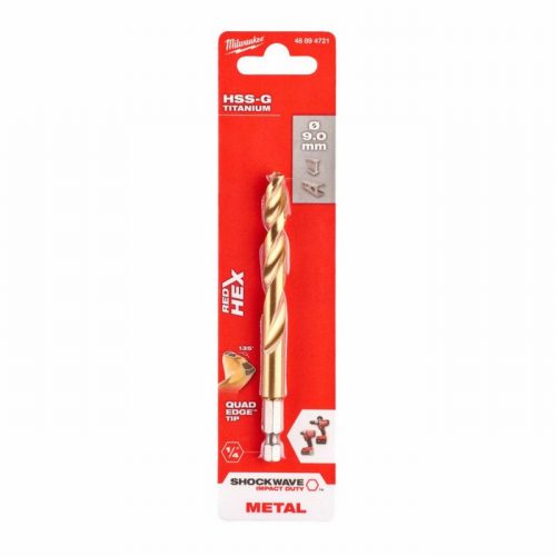 Milwaukee 48894721  9mm Shockwave HSS TiN Metal Drill Bit