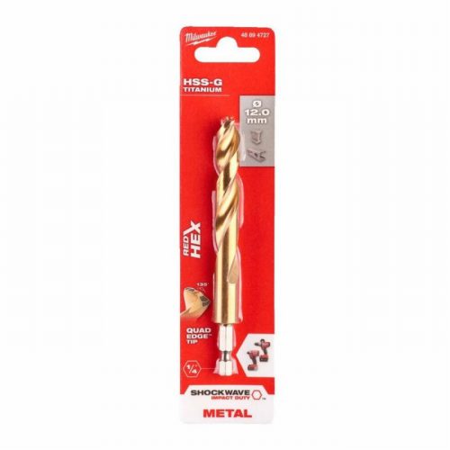 Milwaukee 48894727  12mm Shockwave HSS TiN Metal Drill Bit