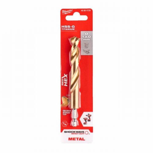 Milwaukee 48894729  13mm Shockwave HSS TiN Metal Drill Bit