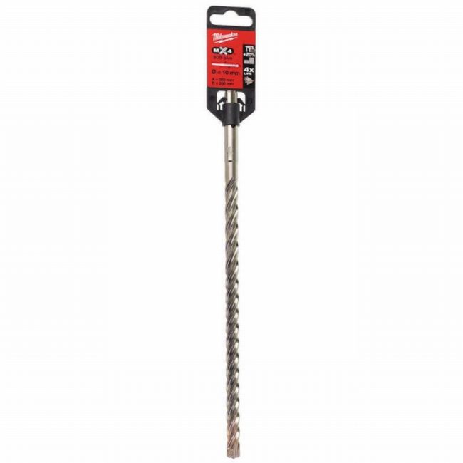 Milwaukee 4932352028 10mm x 265mm MX4 4 Cut SDS+ Drill Bit
