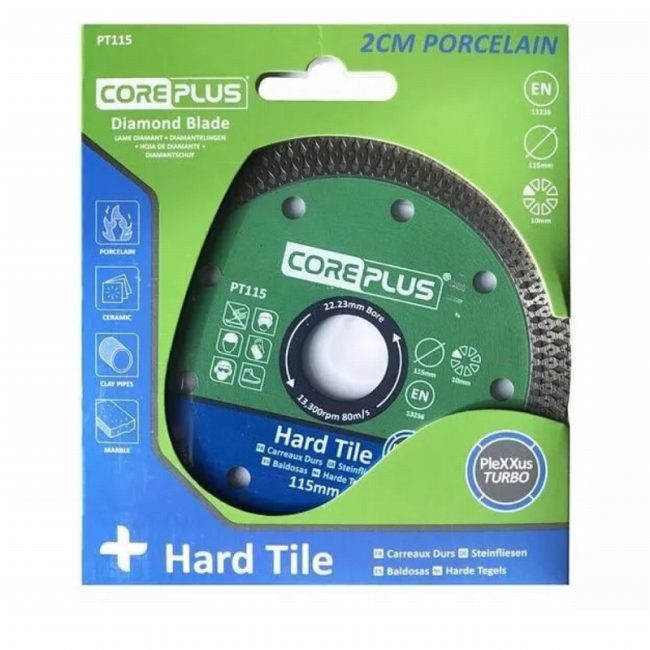 CorePlus CORDBPT115 115 x 22mm Hard Tile Turbo Diamond Blade - Image 2