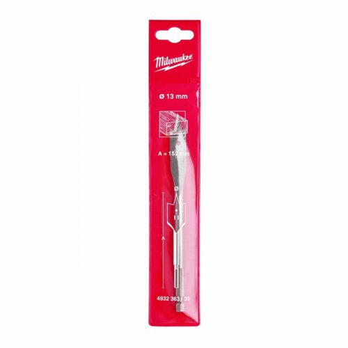 Milwaukee 4932363133 13mm x 152mm P1M Flat Wood Boring Drill Bit