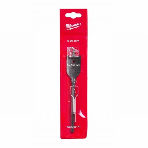 Milwaukee 4932363142 26mm x 152mm P1M Flat Wood Boring Drill Bit