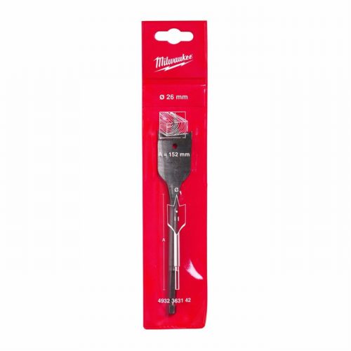 Milwaukee 4932363142 26mm x 152mm P1M Flat Wood Boring Drill Bit